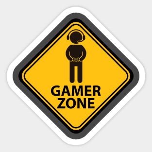 Gamer Zone Sign Sticker